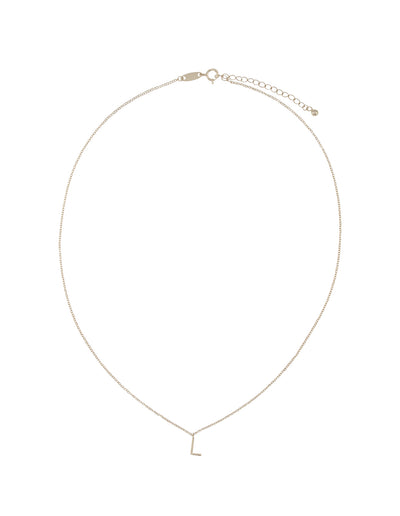 Elly Lou Timeless Initial Necklace - L- Silver | Mocha Australia