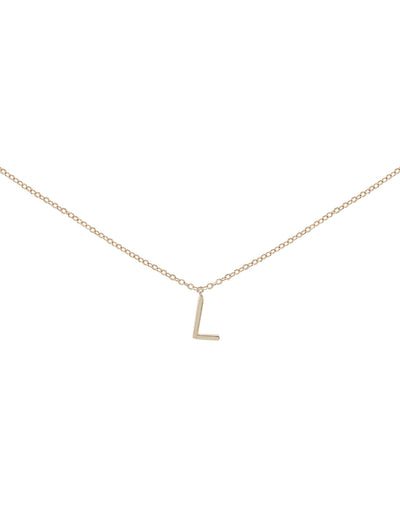 Elly Lou Timeless Initial Necklace - L- Silver | Mocha Australia