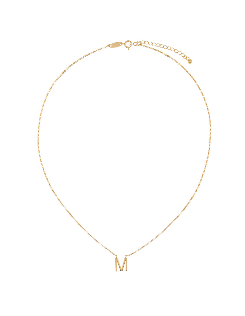 Elly Lou Timeless Initial Necklace - M- Gold | Mocha Australia