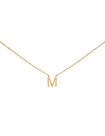 Elly Lou Timeless Initial Necklace - M- Gold | Mocha Australia