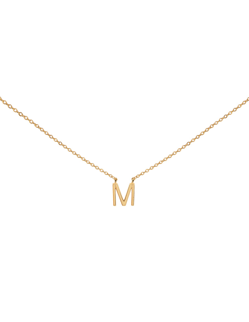 Elly Lou Timeless Initial Necklace - M- Gold | Mocha Australia