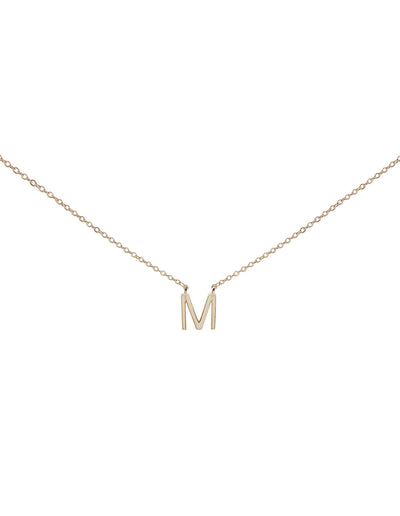 Elly Lou Timeless Initial Necklace - M- Silver | Mocha Australia