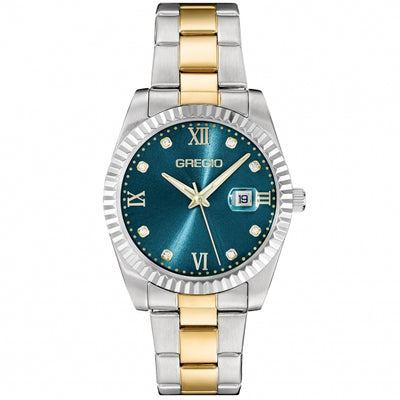 Gregio Mallory Watch- Blue/Two-Tone | Mocha Australia