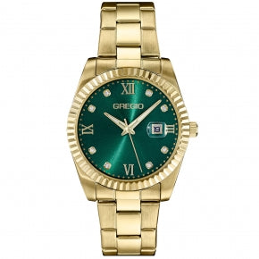 Gregio Mallory Watch- Green/Gold | Mocha Australia