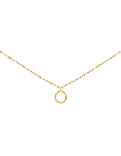 Elly Lou Timeless Initial Necklace - O- Gold | Mocha Australia