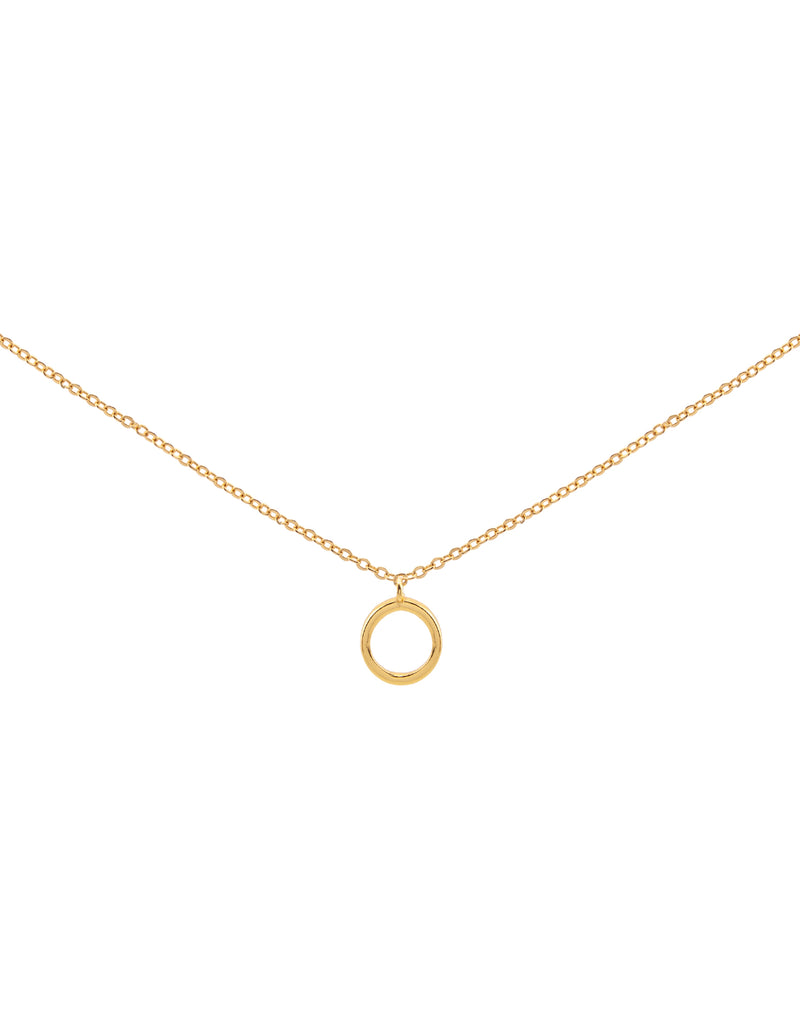 Elly Lou Timeless Initial Necklace - O- Gold | Mocha Australia