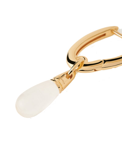 PDPAOLA Rock Crystal Jupiter Single Hoop - Gold | Mocha Australia