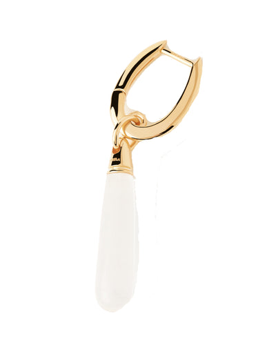 PDPAOLA Rock Crystal Large Jupiter Single Hoop - Gold | Mocha Australia