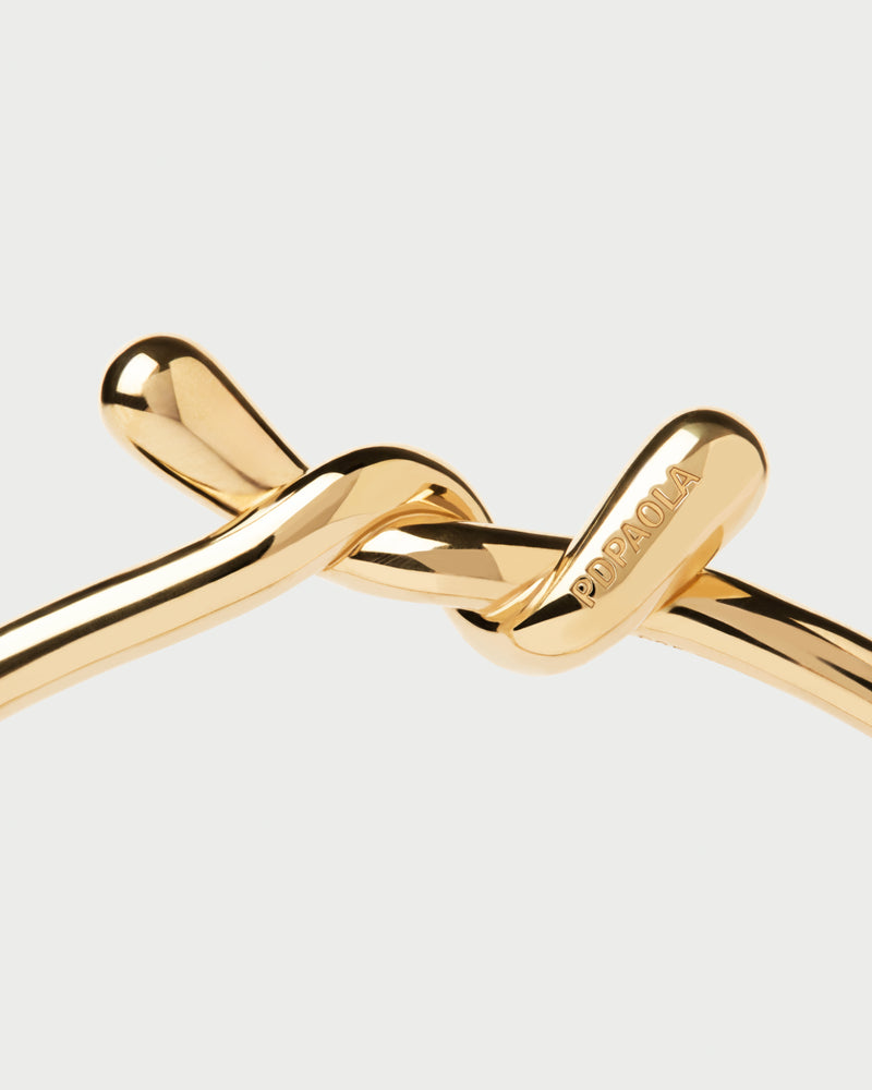 PDPAOLA Twist Bangle - Gold | Mocha Australia