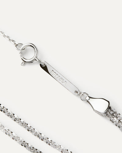 PDPAOLA Double Sparkle Chain Bracelet - Silver | Mocha Australia