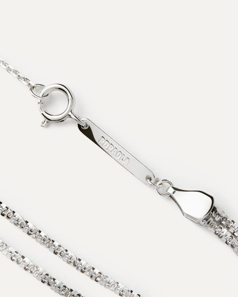 PDPAOLA Double Sparkle Chain Bracelet - Silver | Mocha Australia