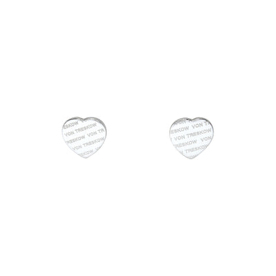 Von Treskow Ss 10mm Liebe Heart Studs | Mocha Australia