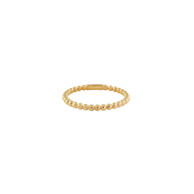 Von Treskow Yg Plated Bead Detail Fine Ring | Mocha Australia