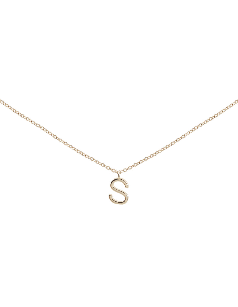 Elly Lou Timeless Initial Necklace - S- Silver | Mocha Australia