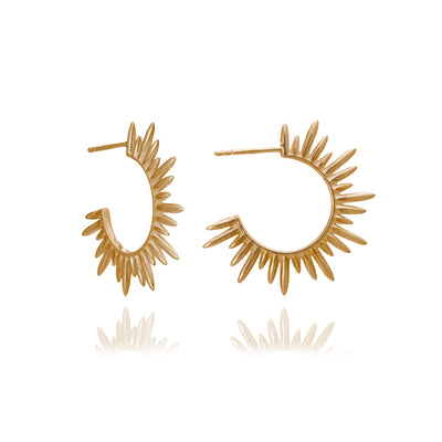 Rachel Jackson Electric Goddess Medium Hoop Earrings - Gold | Mocha Australia