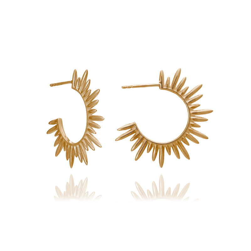 Rachel Jackson Electric Goddess Medium Hoop Earrings - Gold | Mocha Australia