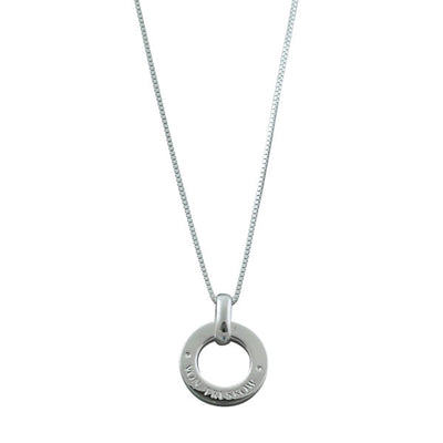Von Treskow Adjustable Box Chain Necklace w/ VT Plate - Silver | Mocha Australia