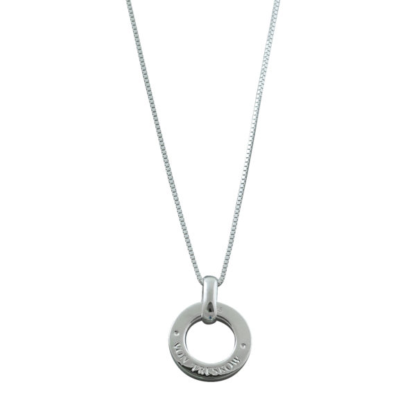 Von Treskow Adjustable Box Chain Necklace w/ VT Plate - Silver | Mocha Australia
