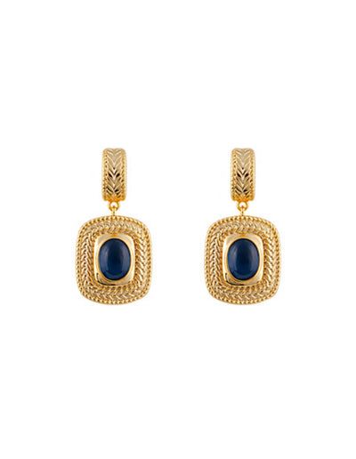 Zahar Kinny Earrings Blue- Gold | Mocha Australia