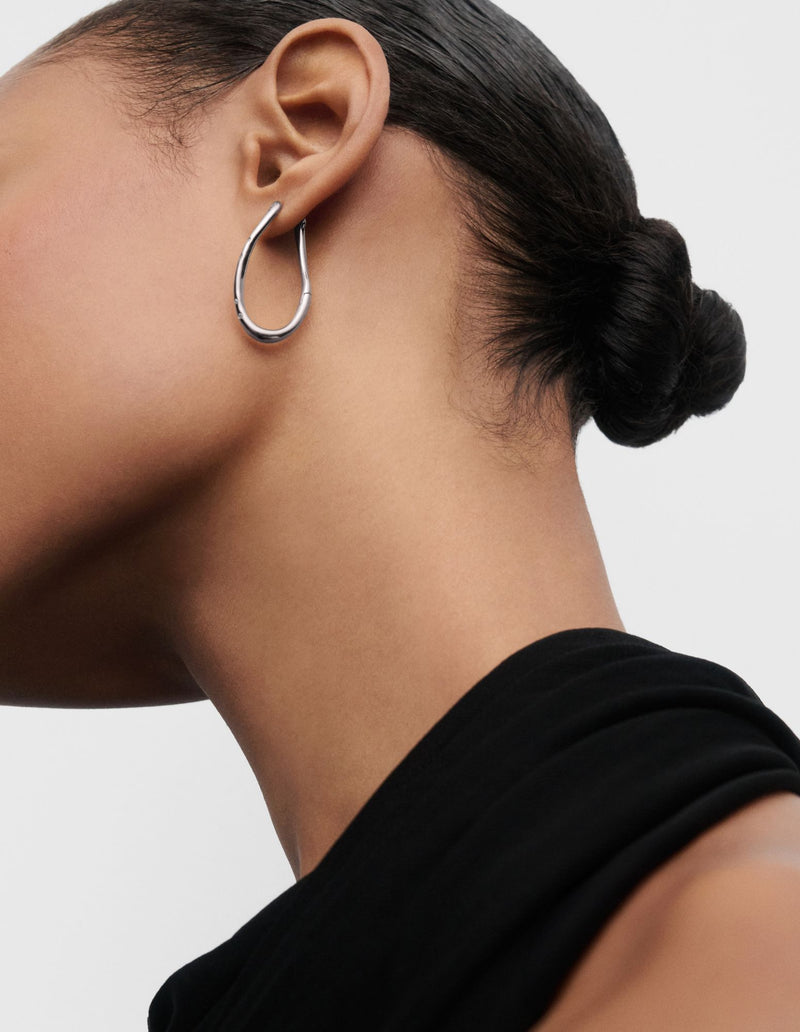PDPAOLA Air Hoops - Silver | Mocha Australia