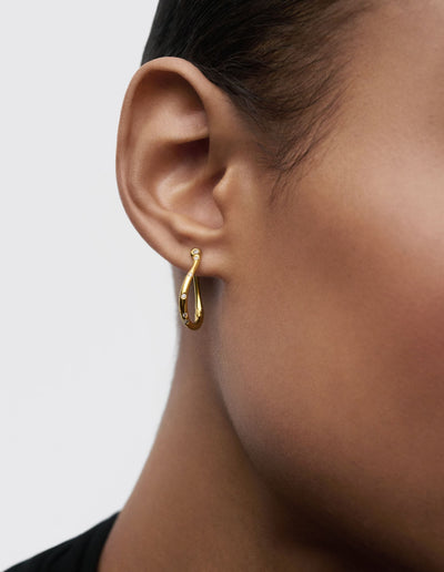 PDPAOLA Air Mini Hoops - Gold | Mocha Australia