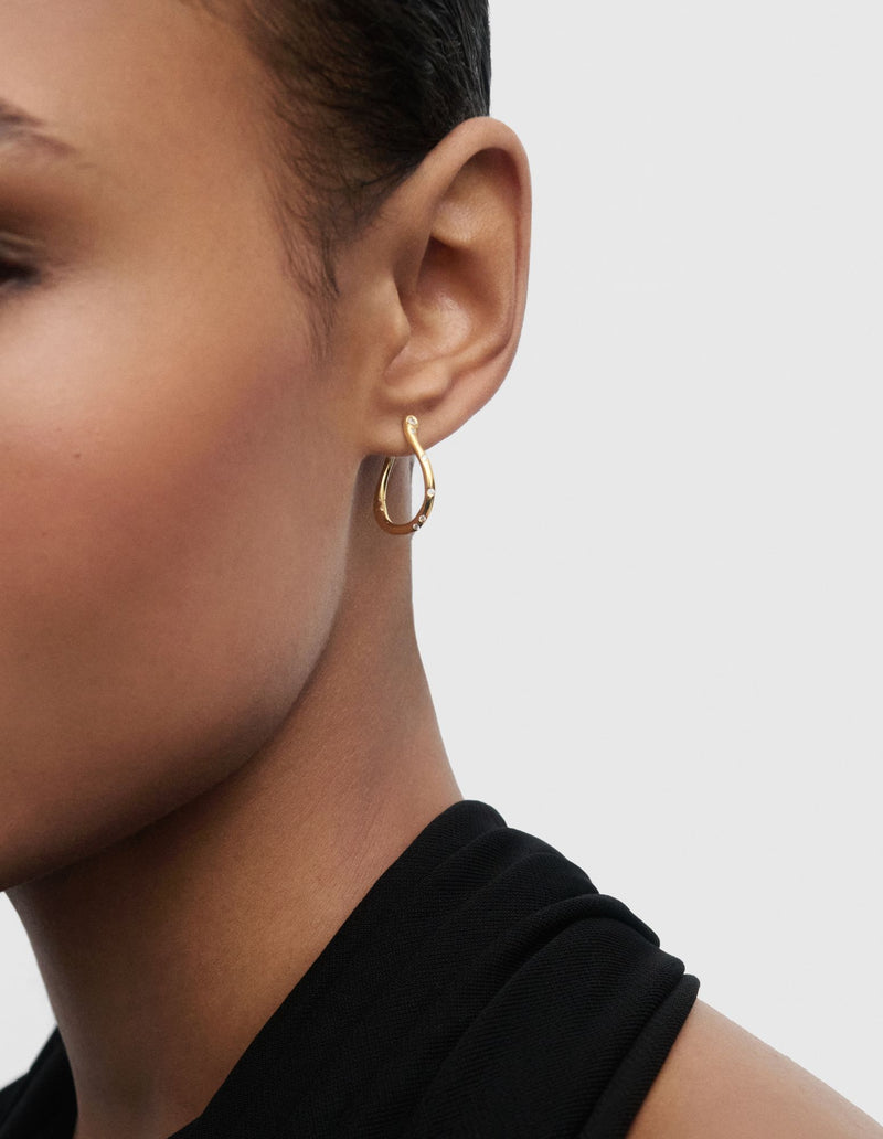 PDPAOLA Air Mini Hoops - Gold | Mocha Australia