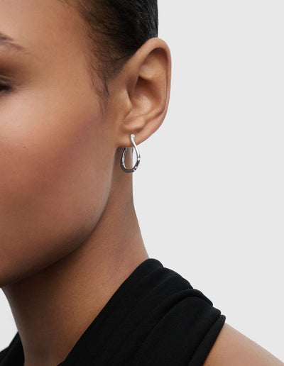 PDPAOLA Air Mini Hoops - Silver | Mocha Australia