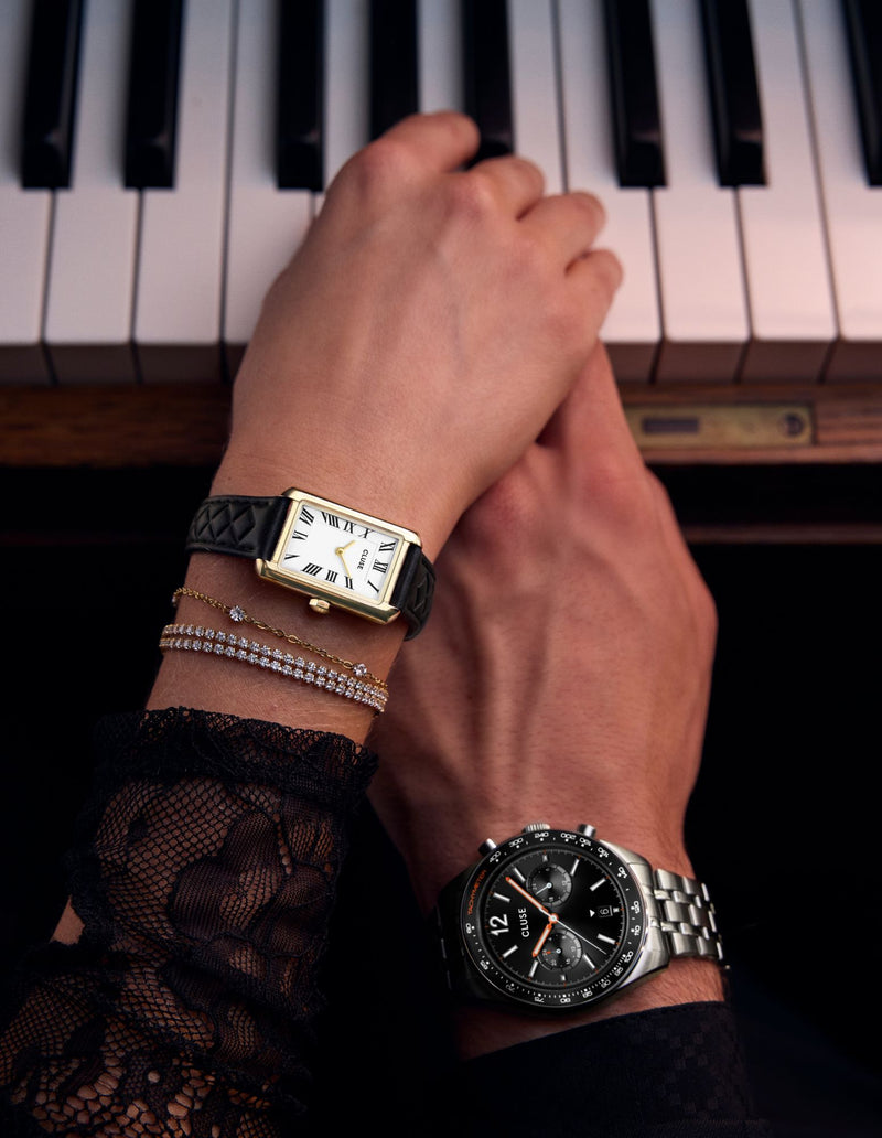 CLUSE Aravis Dual Timer - Black/Steel