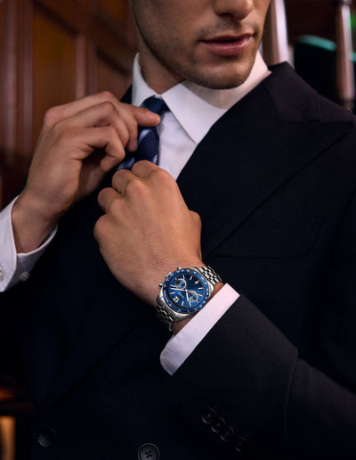 CLUSE Aravis Dual Timer - Blue/Steel