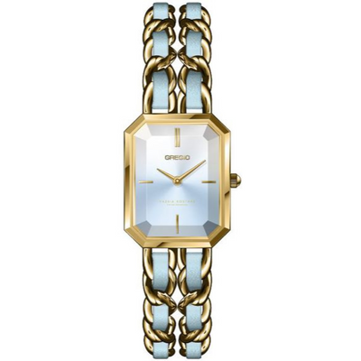 Gregio Vassia Kostara Watch- Light Blue/Gold | Mocha Australia