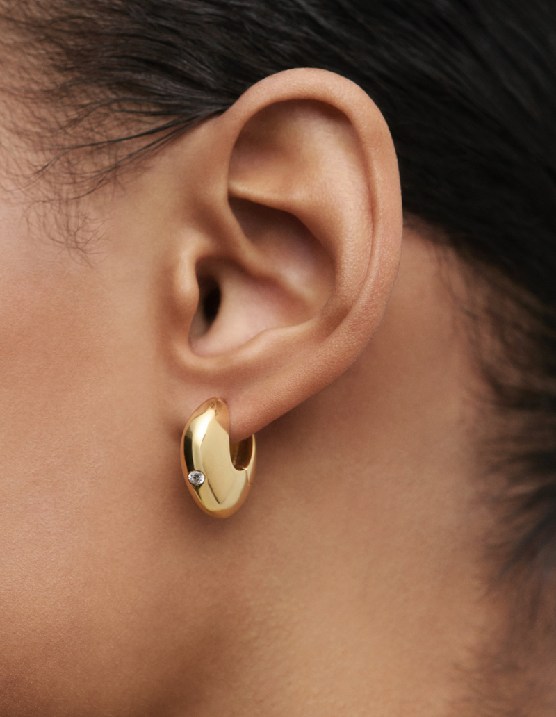PDPAOLA Wave Hoops - Gold | Mocha Australia