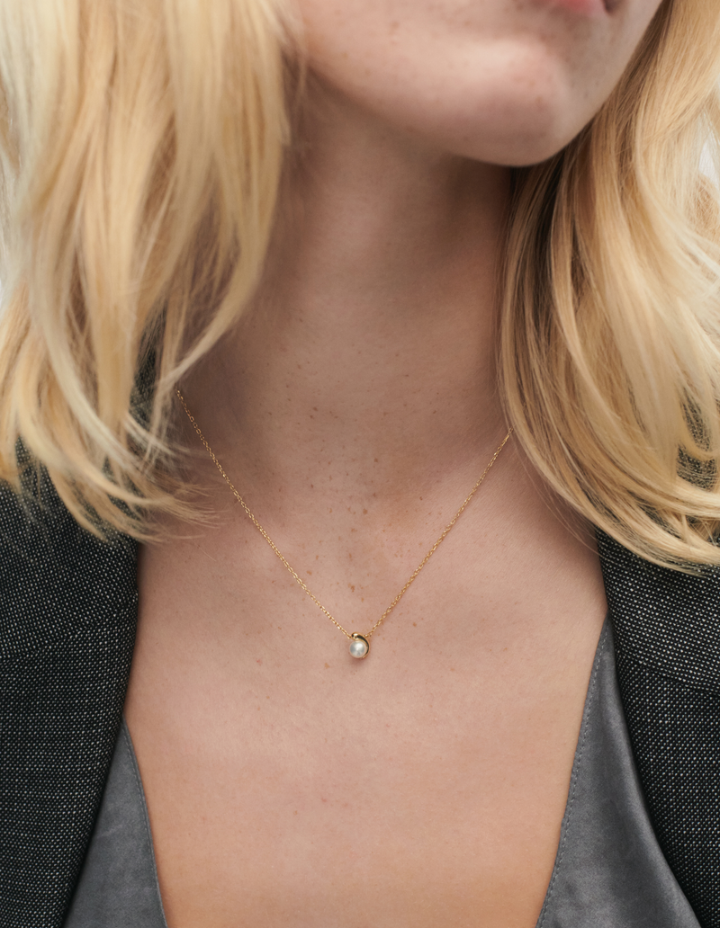 PDPAOLA La Perla Solitary Necklace - Gold