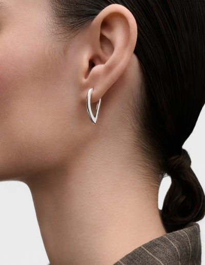PDPAOLA Vento Mini Hoops - Silver
