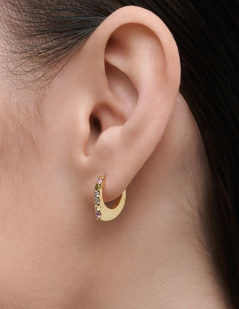 PDPAOLA Multicolor Oda Hoops - Gold