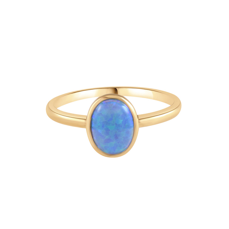 Von Treskow Large Oval Czelline Opal Ring - Gold