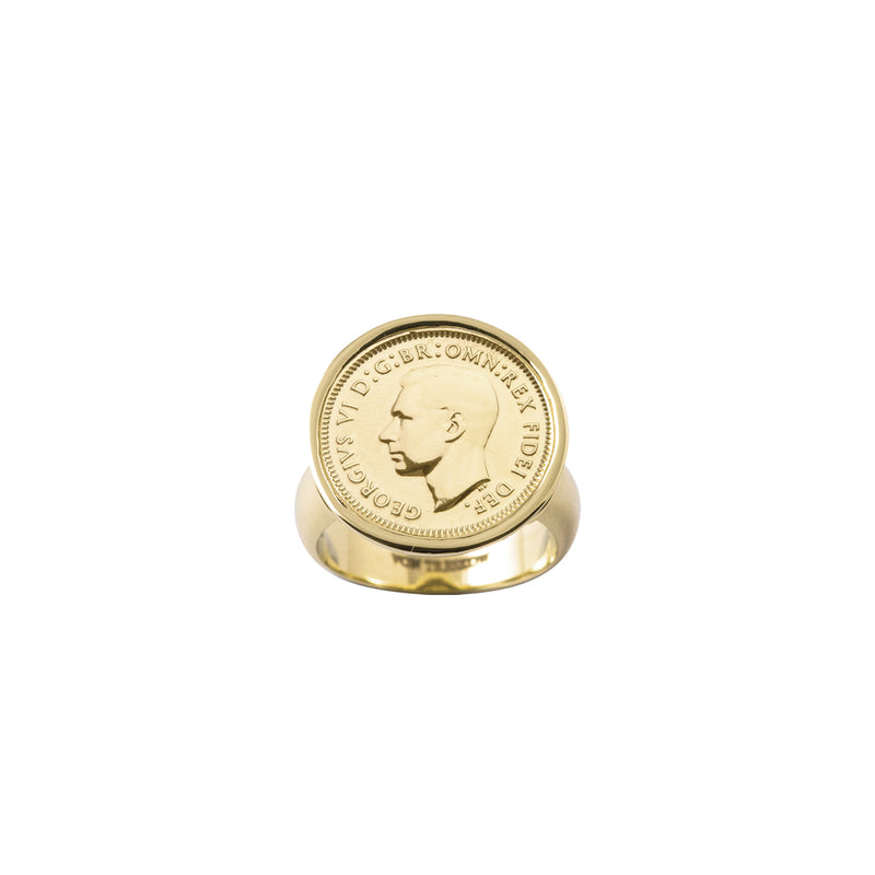 Von Treskow Yg Plated Authentic Australian Threepence Coin Ring | Mocha Australia