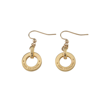 Von Treskow Yg Filled Hook Earrings w/ VT Discs | Mocha Australia