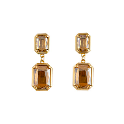 Zahar Florian Earrings Champagne - Gold | Mocha Australia