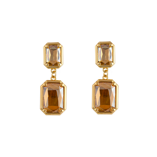 Zahar Florian Earrings Champagne - Gold | Mocha Australia