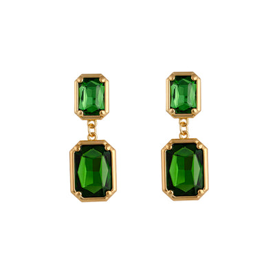 Zahar Florian Earrings Green - Gold | Mocha Australia