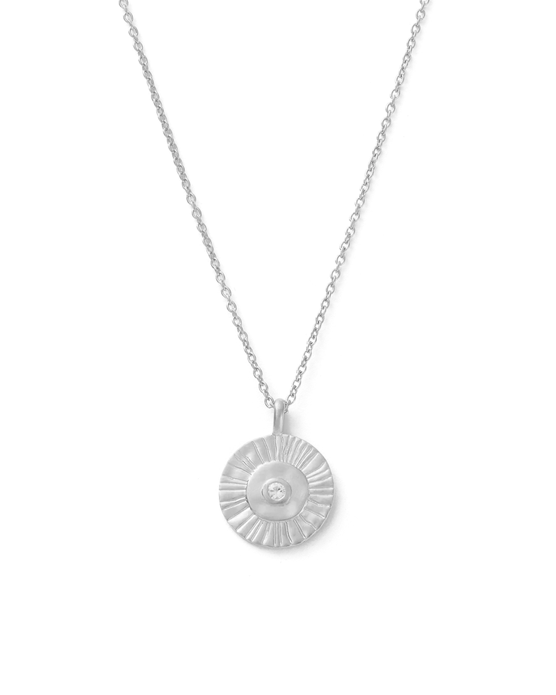 Kirstin Ash Afterglow Coin Necklace- Silver | Mocha Australia