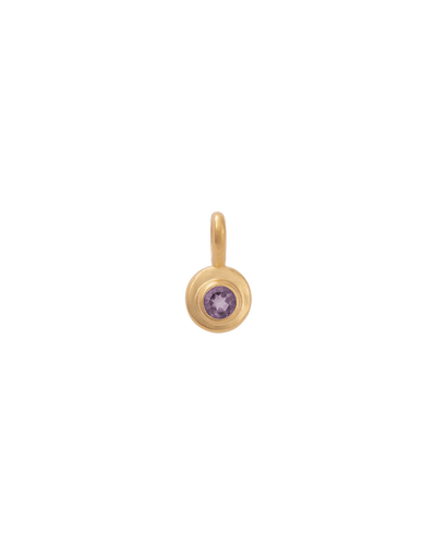 Kirstin Ash 18K Gold Vermeil Birthstone Charm - February (Amethyst) - Gold | Mocha Australia