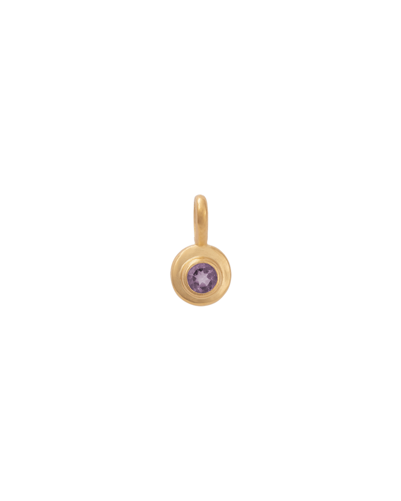 Kirstin Ash 18K Gold Vermeil Birthstone Charm - February (Amethyst) - Gold | Mocha Australia