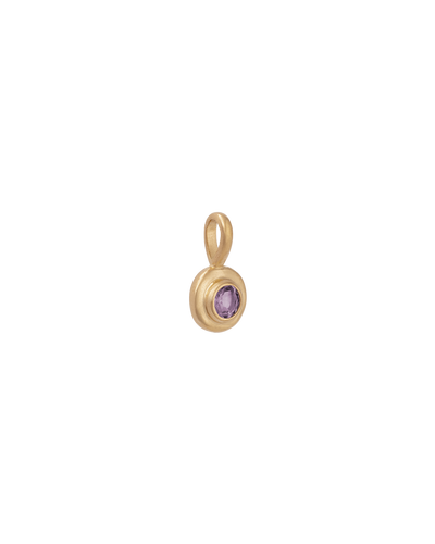 Kirstin Ash 18K Gold Vermeil Birthstone Charm - February (Amethyst) - Gold | Mocha Australia