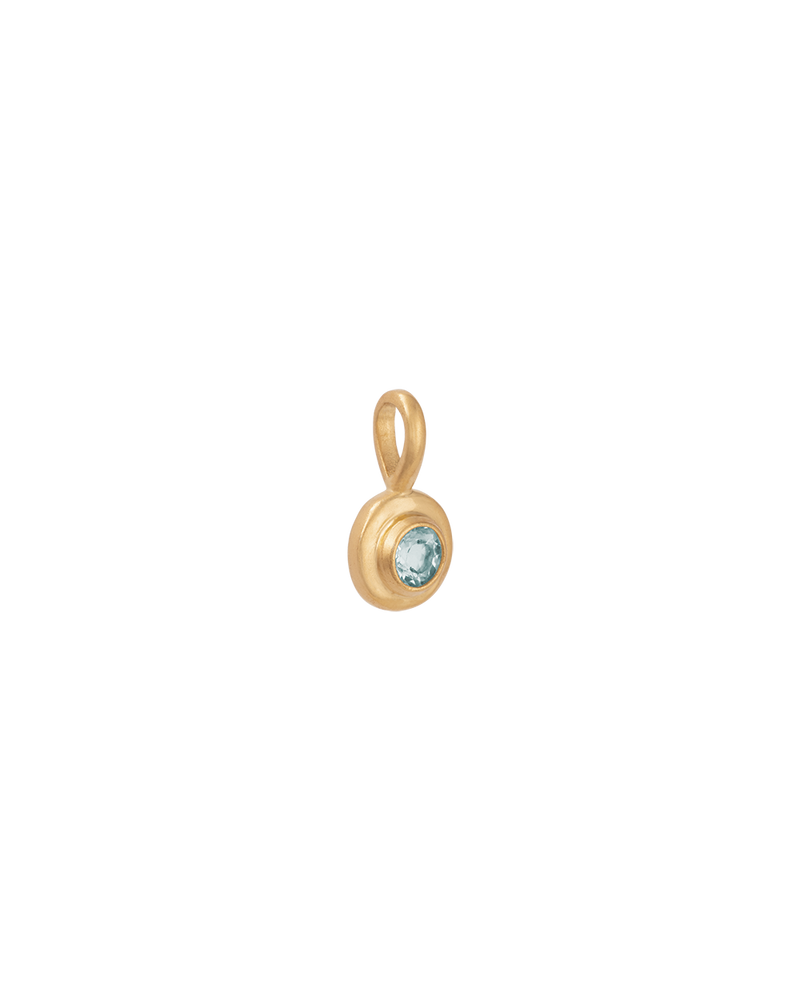 Kirstin Ash 18K Gold Vermeil Birthstone Charm - March (Aquamarine) - Gold | Mocha Australia