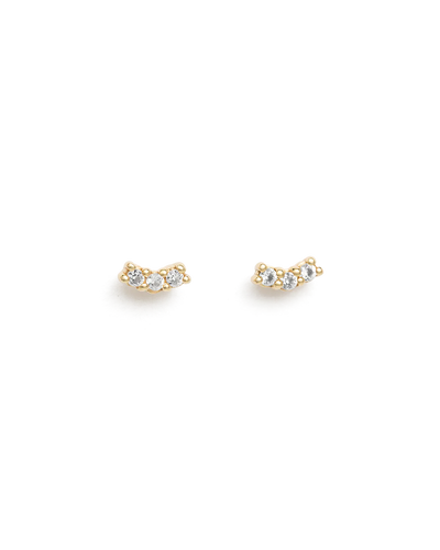 Kirstin Ash Contour Topaz Studs - Gold | Mocha Australia