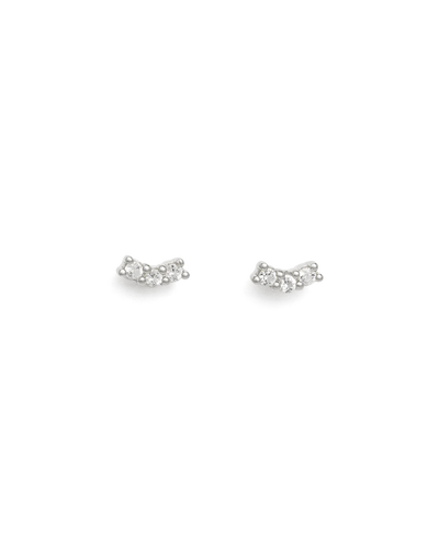 Kirstin Ash Contour Topaz Studs - Silver | Mocha Australia