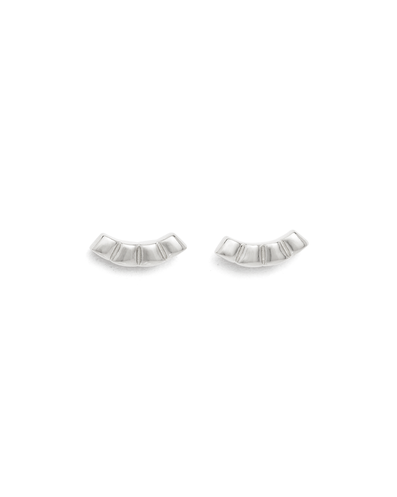 Kirstin Ash Deco Contour Studs  - Silver