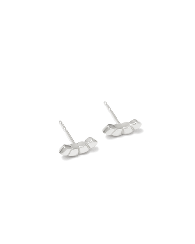 Kirstin Ash Deco Contour Studs  - Silver
