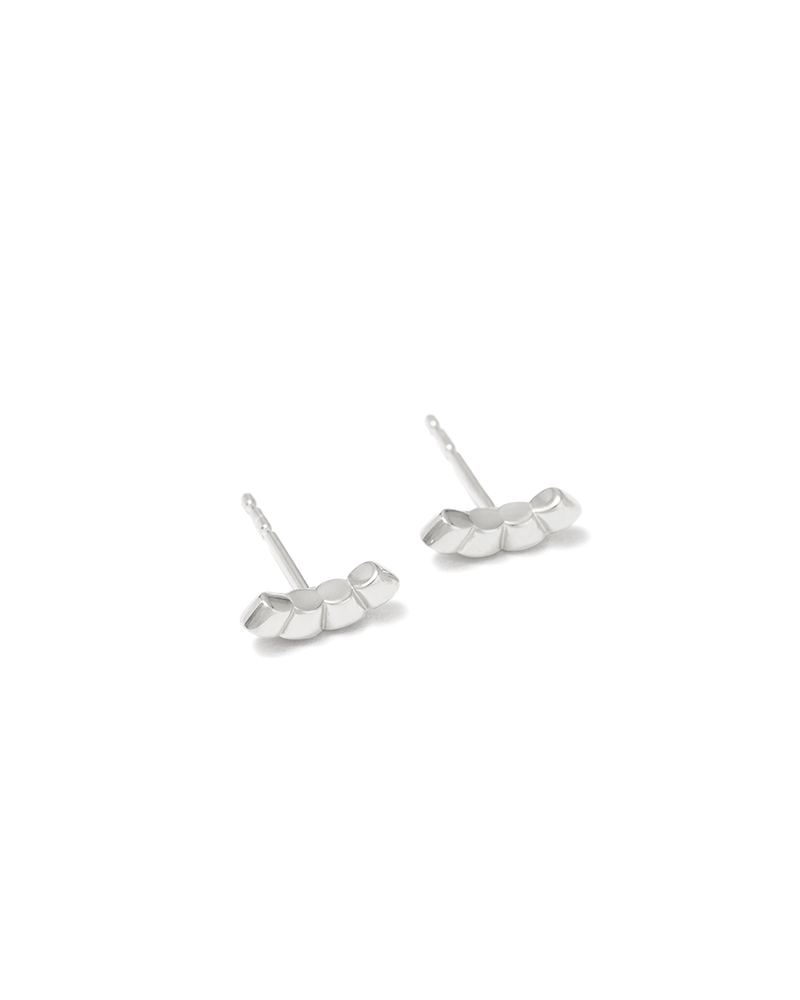 Kirstin Ash Deco Contour Studs  - Silver